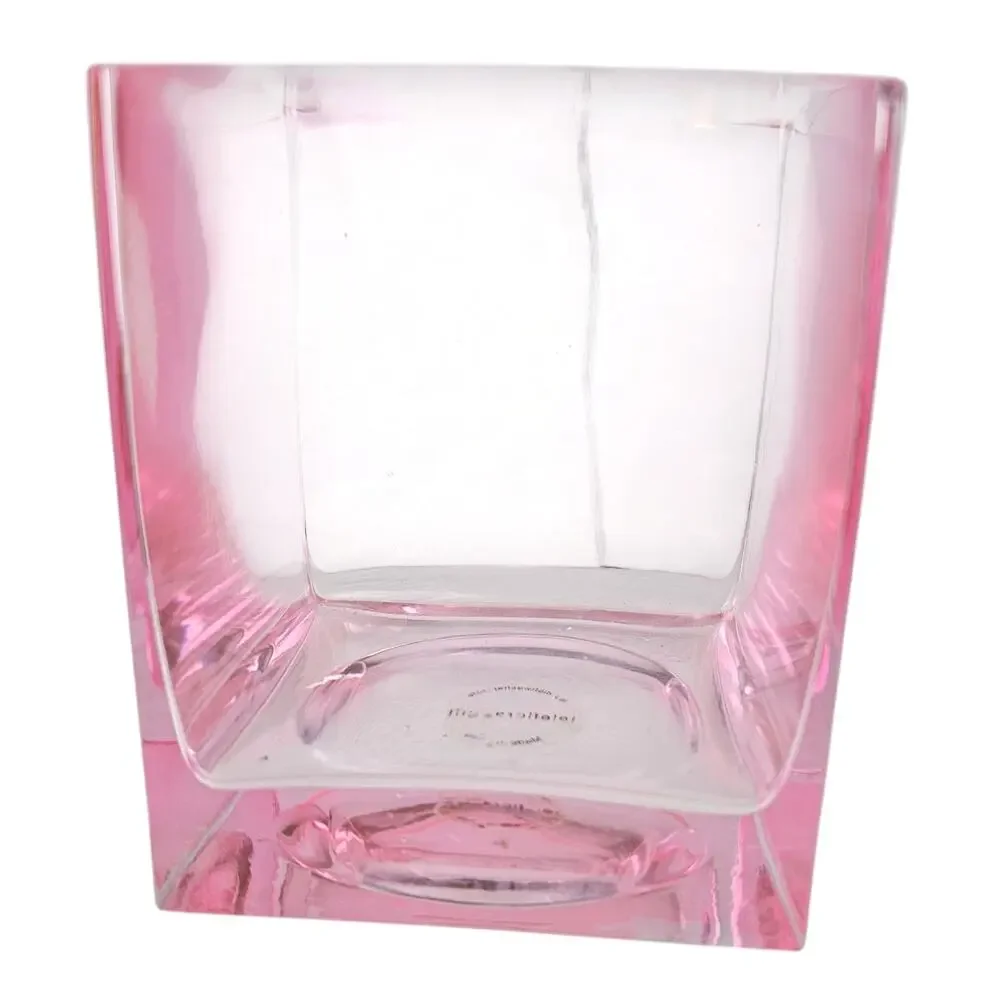 Vintage Teleflora Square-Shaped Glass Vase 5